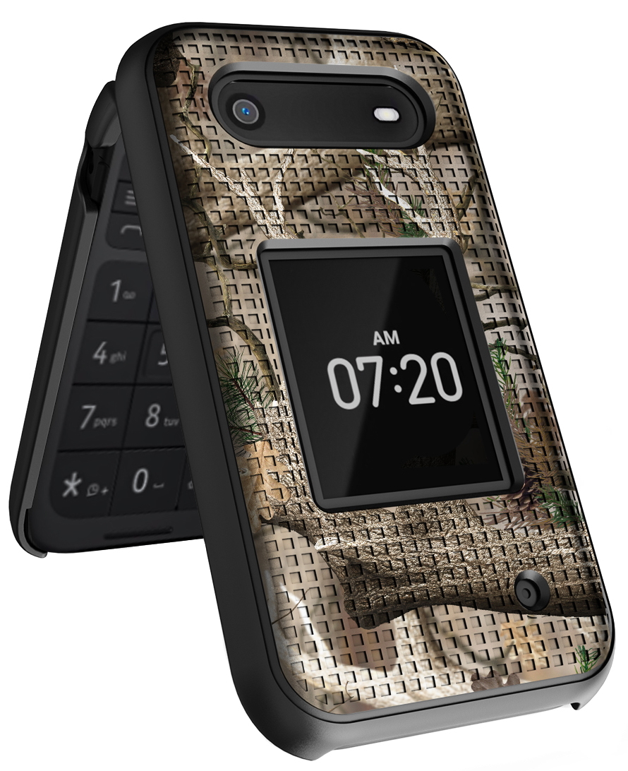 Grid Texture Hard Shell Case Cover for Nokia 2760 2780 Flip Phone